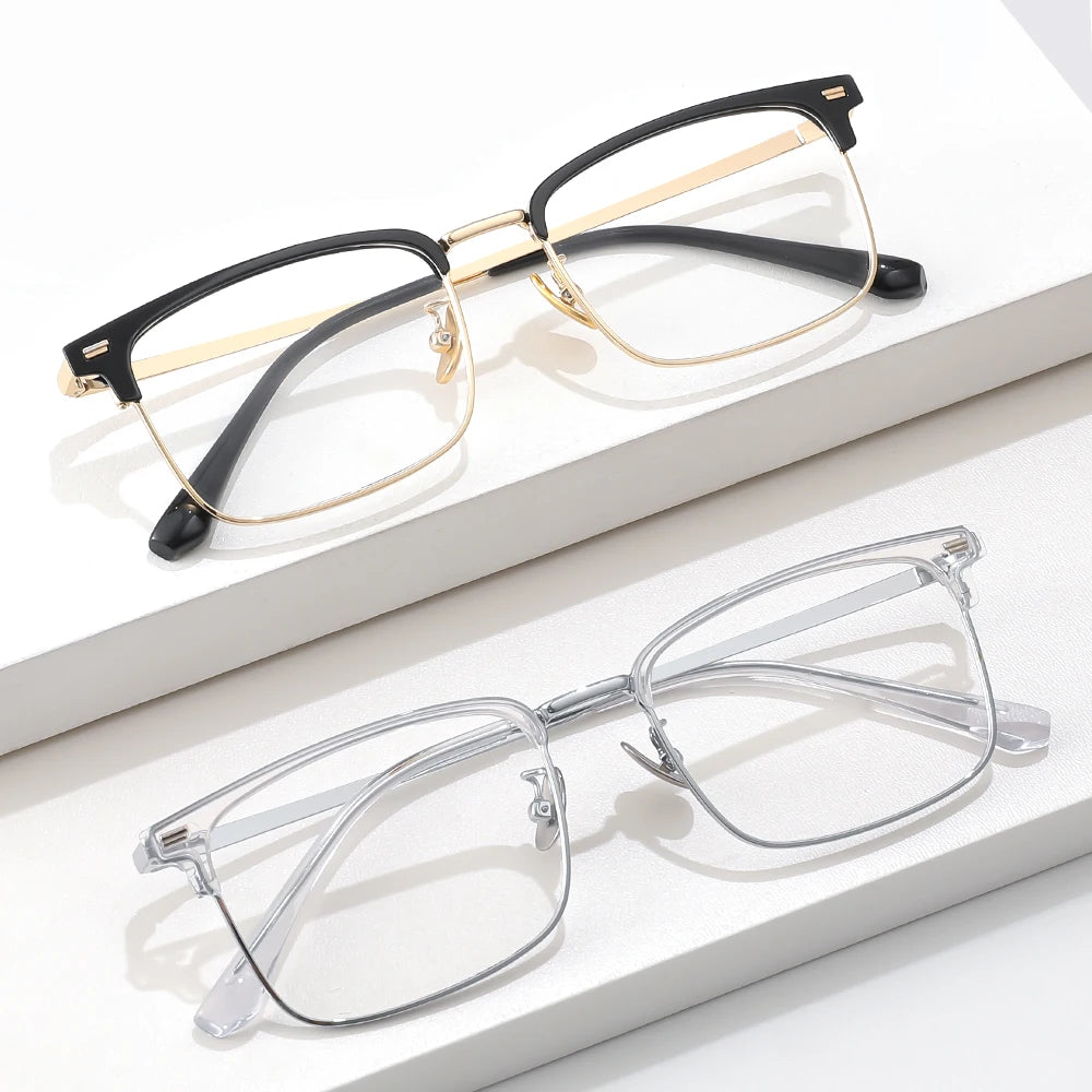 Gmei Unisex Full Rim Square Full Rim Alloy Tr 90 Eyeglasses 8207 Full Rim Gmei Optical