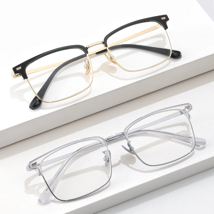 Gmei Unisex Full Rim Square Full Rim Alloy Tr 90 Eyeglasses 8207 Full Rim Gmei Optical