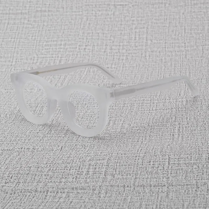 Cubojue Unisex Full Rim Square Acetate Reading Glasses Hmc46 Reading Glasses Cubojue transparent 0