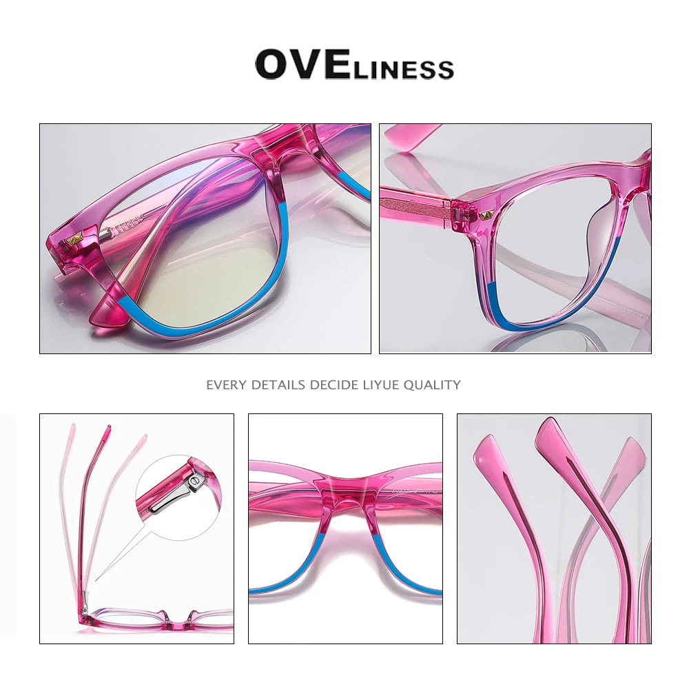 Oveliness Youth Unisex Full Rim Square Tr 90 Eyeglasses S0214 Full Rim Oveliness   