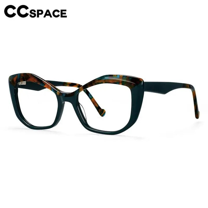 CCspace Unisex Full Rim Square Acetate Eyeglasses 57003 Full Rim CCspace