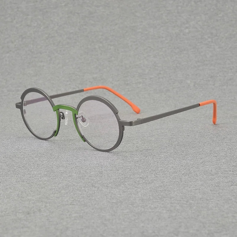 Nobler Unisex Full Rim Round Titanium Eyeglasses 185773 Full Rim Nobler C5