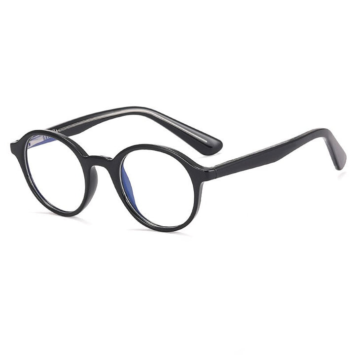 CCSpace Unisex Children's Full Rim Round PC Plastic Eyeglasses 56544 Full Rim CCspace C1Black  