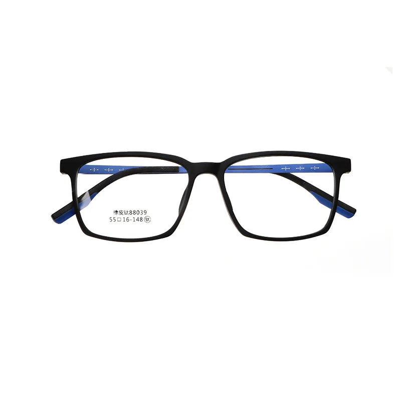 Xbora Unisex Full Rim Square Tr 90 Titanium Eyeglasses 88039
