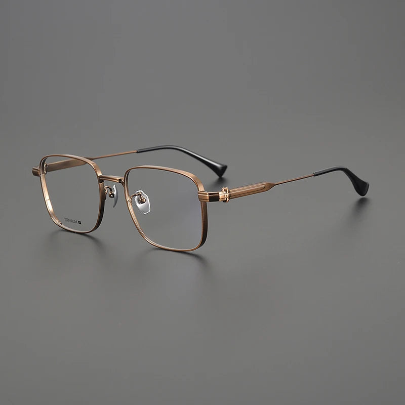 Gatenac Unisex Full Rim Big Square Titanium Eyeglasses Gxyj1569