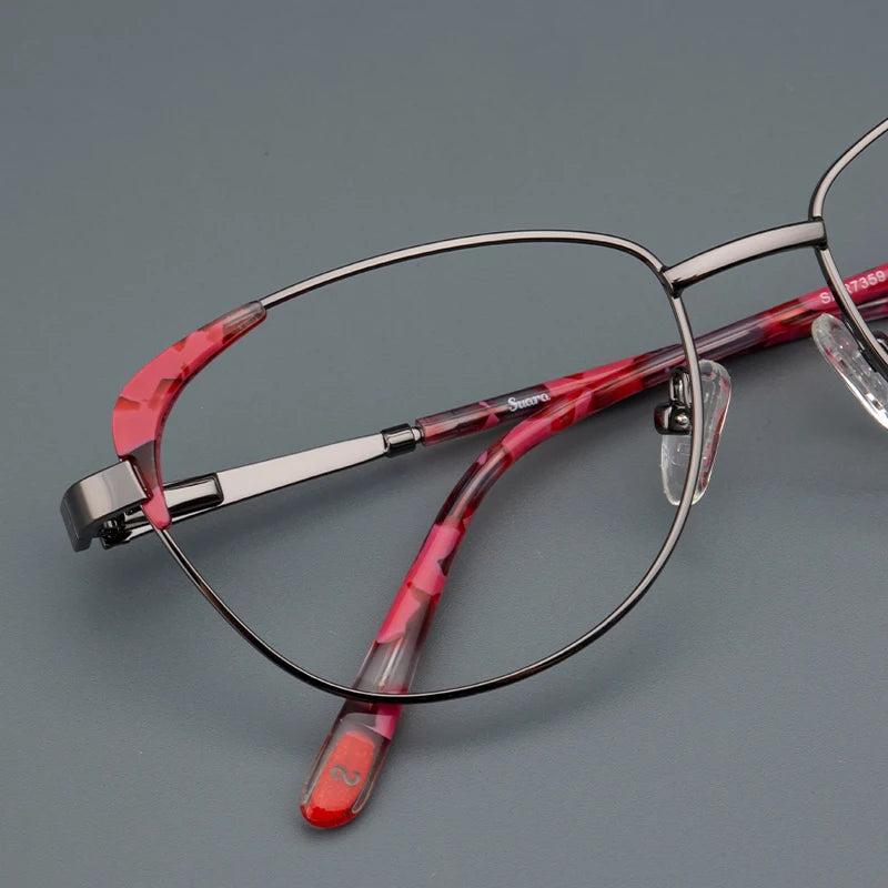 Vicky Women's Full Rim Cat Eye Stainless Steel Acetate Reading Glasses 7359 Reading Glasses Vicky