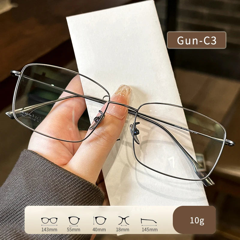 Xbora Unisex Full Rim Square Titanium Eyeglasses 22044