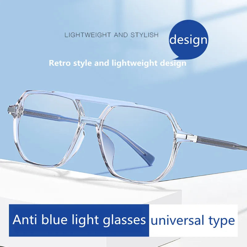 Kocolior Unisex Full Rim Oval Double Bridge Acetate Eyeglasses 7821 Full Rim Kocolior