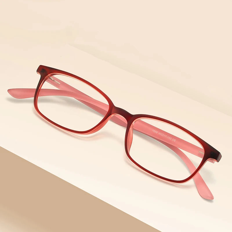 Bclear Unisex Full Rim Square Small Tr 90 Titanium Eyeglasses 1056 Full Rim Bclear