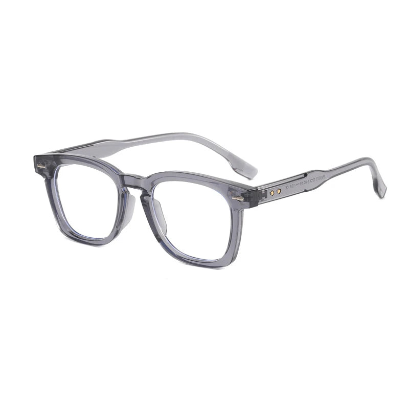 Kocolior Men's Full Rim Square Acetate Hyperopic Reading Glasses 3670 Reading Glasses Kocolior Gray 0 