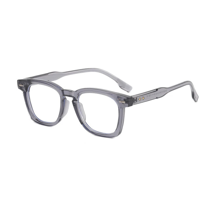 Kocolior Men's Full Rim Square Acetate Hyperopic Reading Glasses 3670 Reading Glasses Kocolior Gray 0