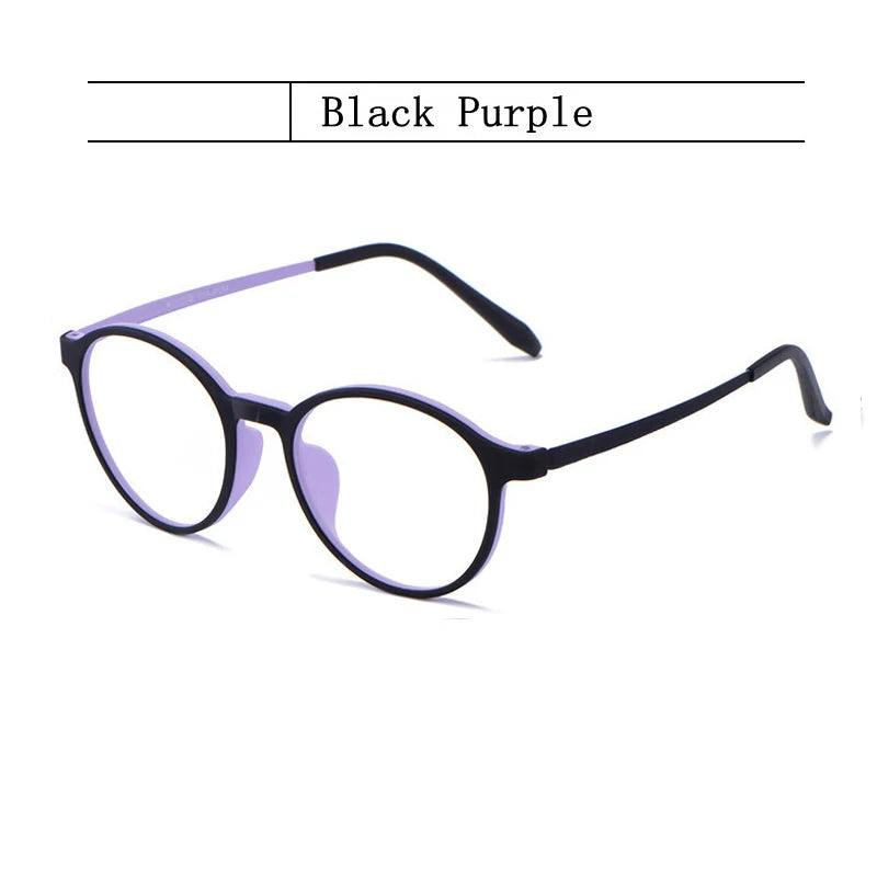 Kocolior Unisex Full Rim Round Plastic Reading Glasses A3050 Reading Glasses Kocolior Black Purple 0 