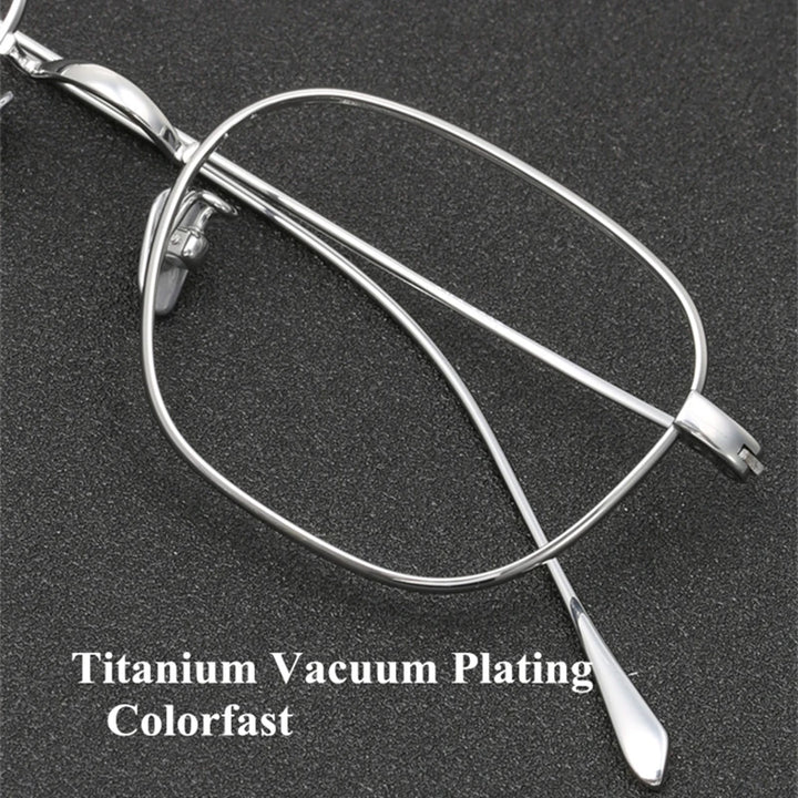 Black Mask Unisex Full Rim Square Titanium Eyeglasses 199gms Full Rim Black Mask