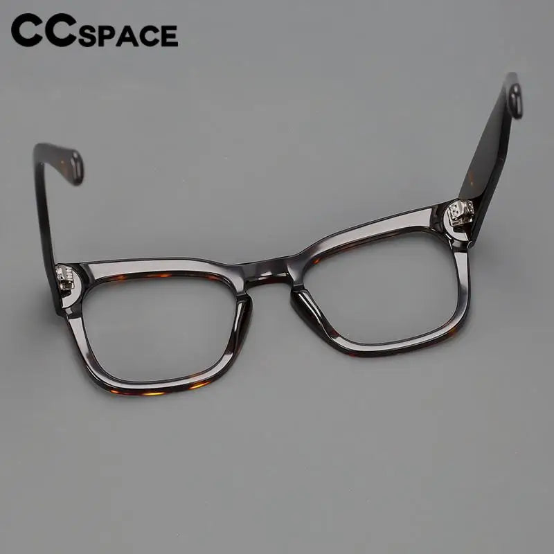 CCspace Unisex Full Rim Square Cat Eye Acetate Eyeglasses 57232 Full Rim CCspace