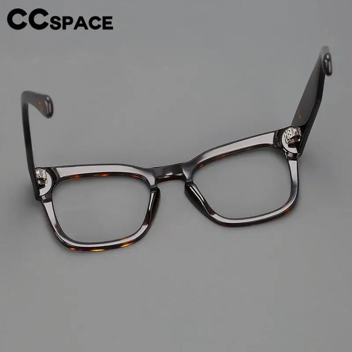 CCspace Unisex Full Rim Square Cat Eye Acetate Eyeglasses 57232 Full Rim CCspace