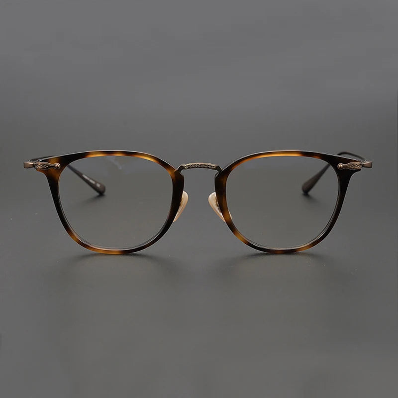 Black Mask Unisex Full Rim Titanium Acetate Square Eyeglasses 5307 Full Rim Black Mask