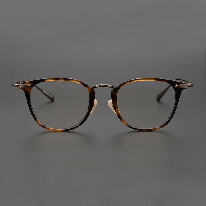 Black Mask Unisex Full Rim Titanium Acetate Square Eyeglasses 5307 Full Rim Black Mask