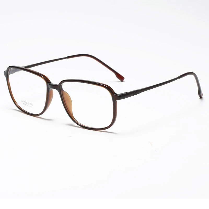 Xbora Women's Full Rim Polygon Tr 90 Steel Eyeglasses 72308