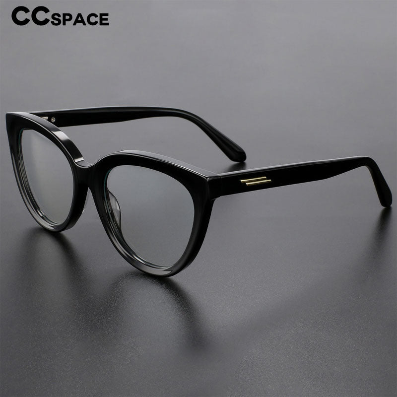 CCspace Unisex Full Rim Square Cat Eye Acetate Eyeglasses 56240 Full Rim CCspace
