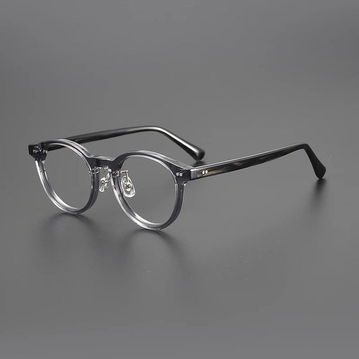 Black Mask Unisex Full Rim Round Acetate Eyeglasses 798615