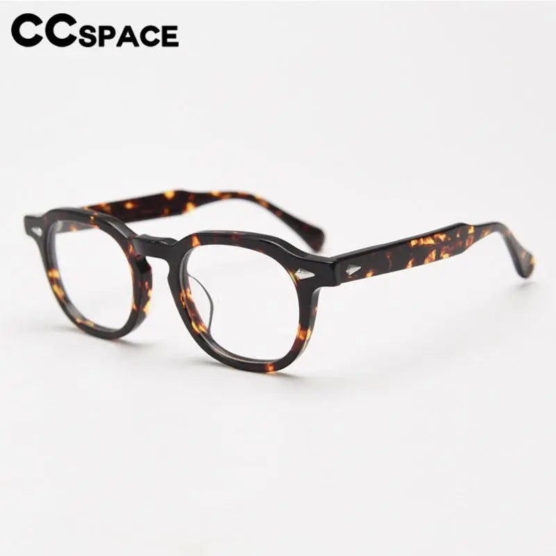 CCspace Unisex Full Rim Square Acetate Eyeglasses 56839 Full Rim CCspace