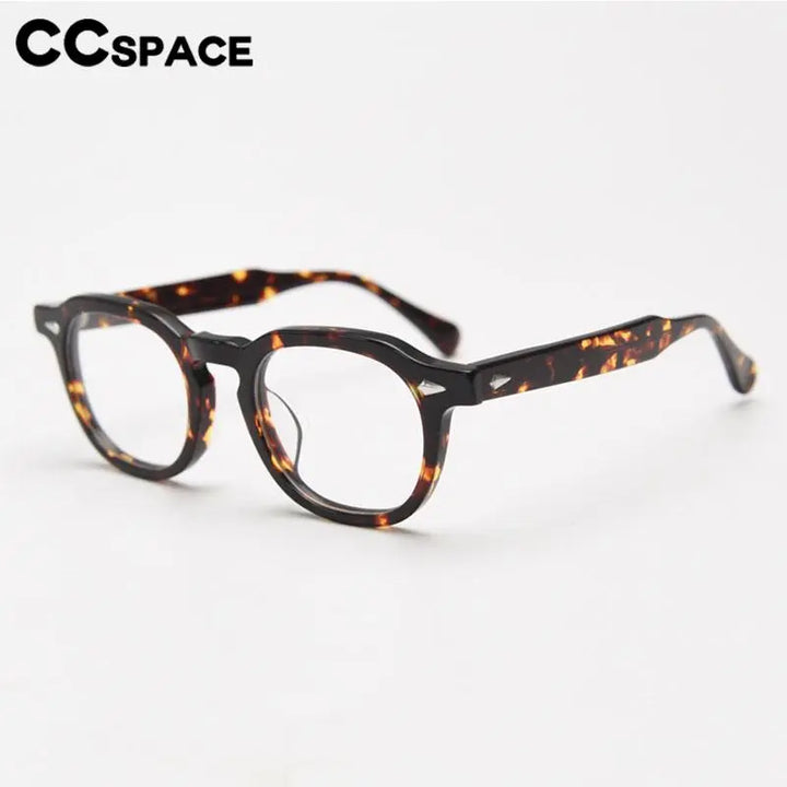 CCspace Unisex Full Rim Square Acetate Eyeglasses 56839 Full Rim CCspace