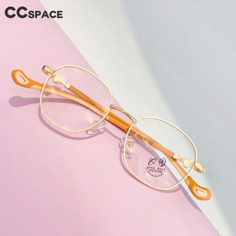 CCspace Unisex Youth Full Rim Oval Alloy Eyeglasses 56566 Full Rim CCspace
