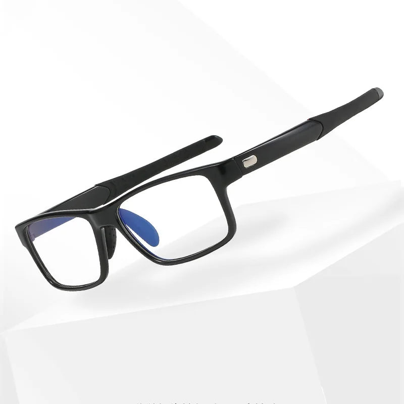 Gmei Men's Full Rim Square Tr 90 Titanium Eyeglasses 818076 Full Rim Gmei Optical