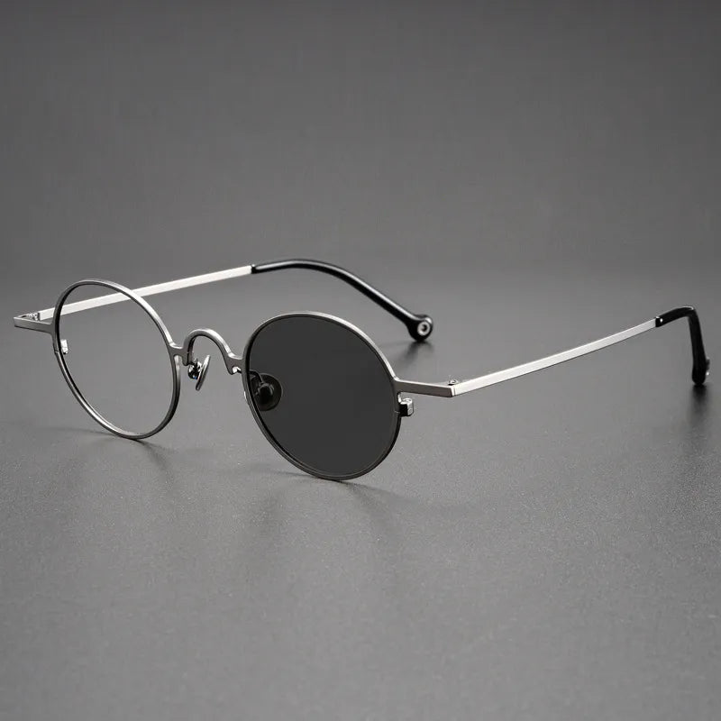 Kocolior Unisex Full Rim Small Round Titanium Hyperopic Reading Glasses K080 Reading Glasses Kocolior