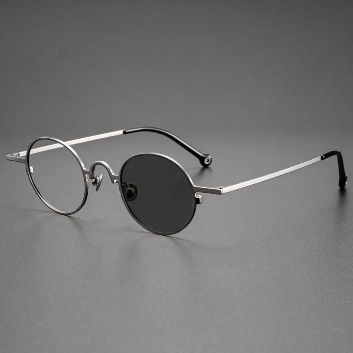 Kocolior Unisex Full Rim Small Round Titanium Hyperopic Reading Glasses K080 Reading Glasses Kocolior
