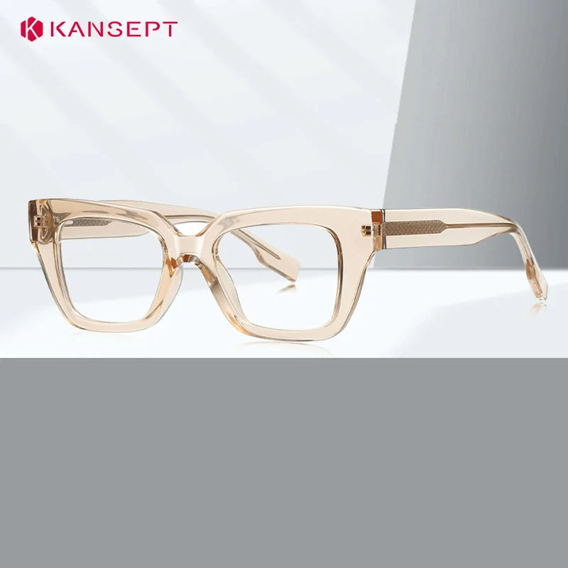 Kansept Women's Full Rim Square Tr 90 Alloy Reading Glasses 94001