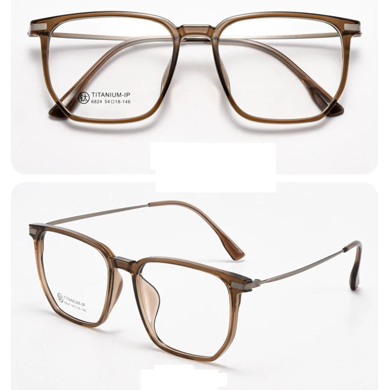 Xbora Unisex Full Rim Square Tr 90 Titanium Eyeglasses 66824