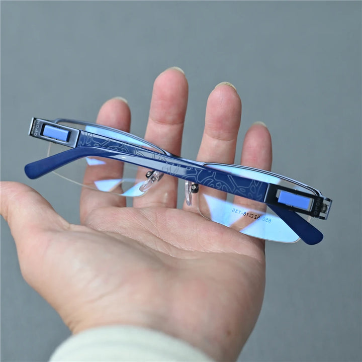 Cubojue Unisex Semi Rim Brow Line Rectangle Alloy Reading Glasses C650 Reading Glasses Cubojue