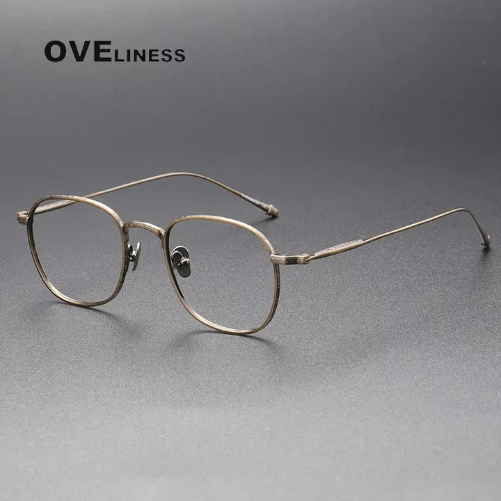 Oveliness Women's Full Rim Polygon Square Titanium Eyeglasses 23090