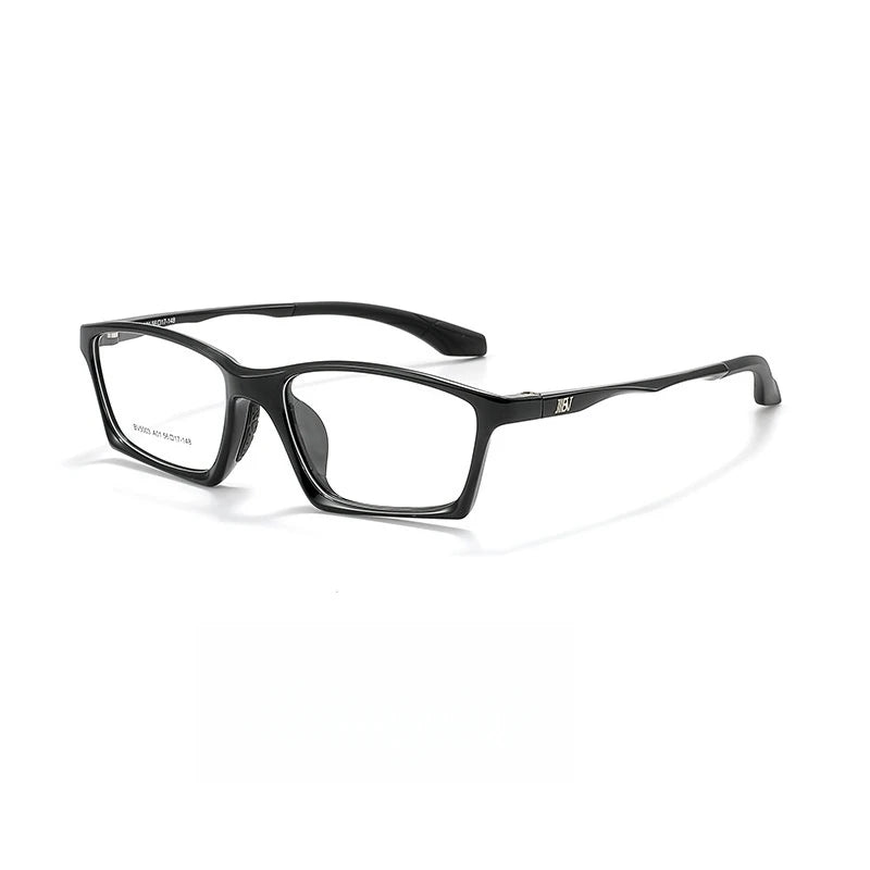 Yimaruili Unisex Full Rim Square Polycarbonate Sport Eyeglasses Y5003 Full Rim Yimaruili Eyeglasses Brihgt Black