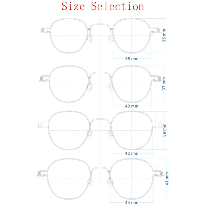 Yujo Unisex Full Rim Polygonal Stainless Steel Eyeglasses Y3835 Full Rim Yujo