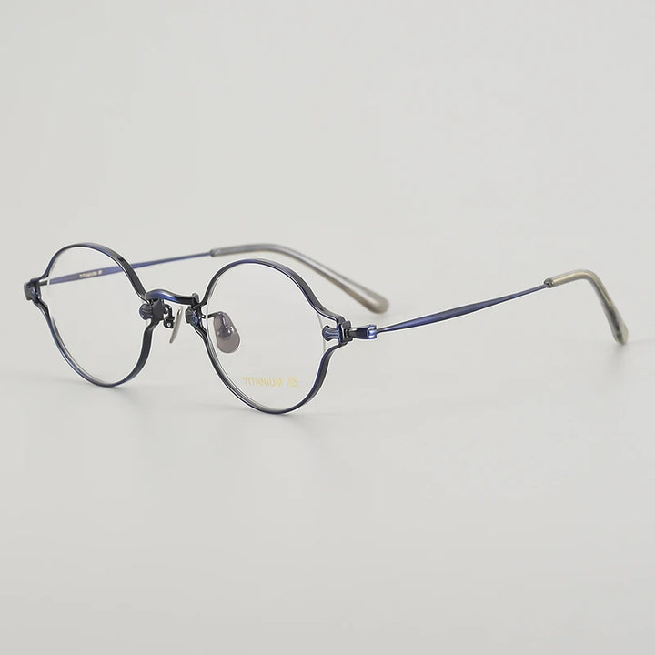 Muzz Unisex Full Rim Small Round Titanium Eyeglasses M188 Full Rim Muzz C6