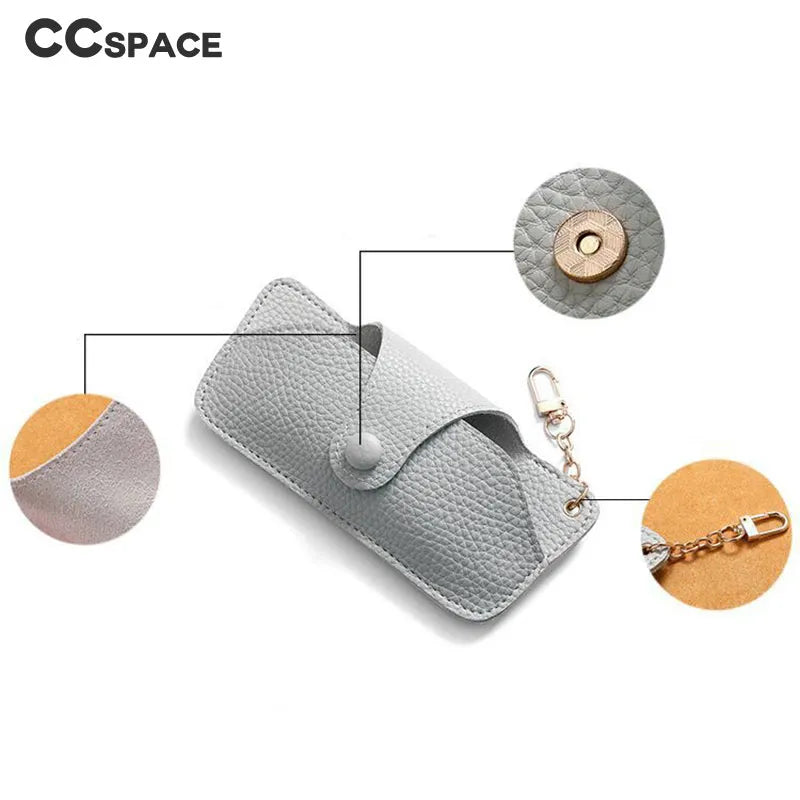 CCSpace Handcrafted Pu Leather Eyeglass Case Case CCspace Case   