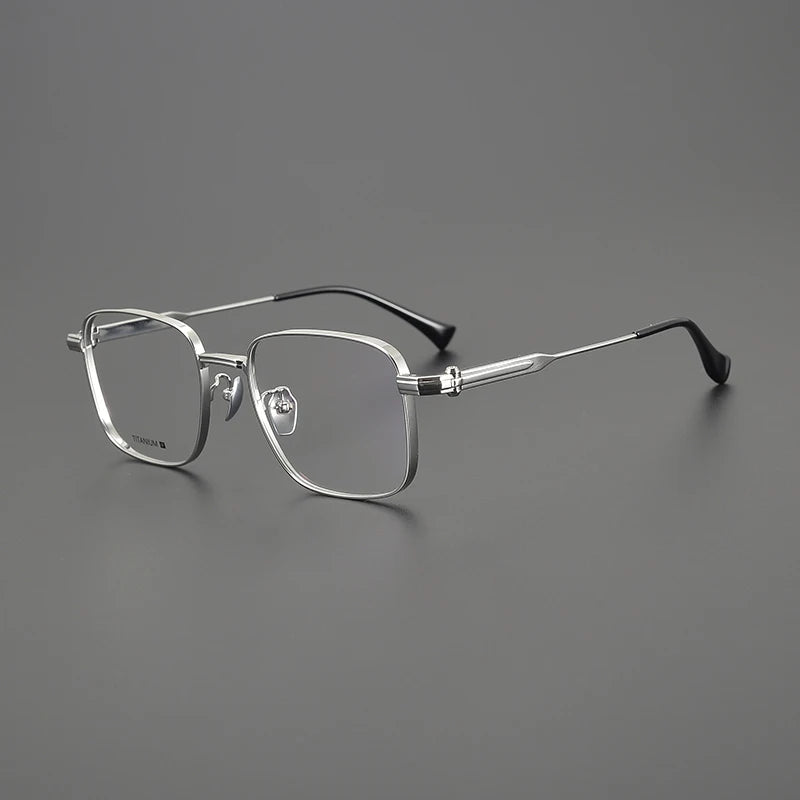 Gatenac Unisex Full Rim Big Square Titanium Eyeglasses Gxyj1569
