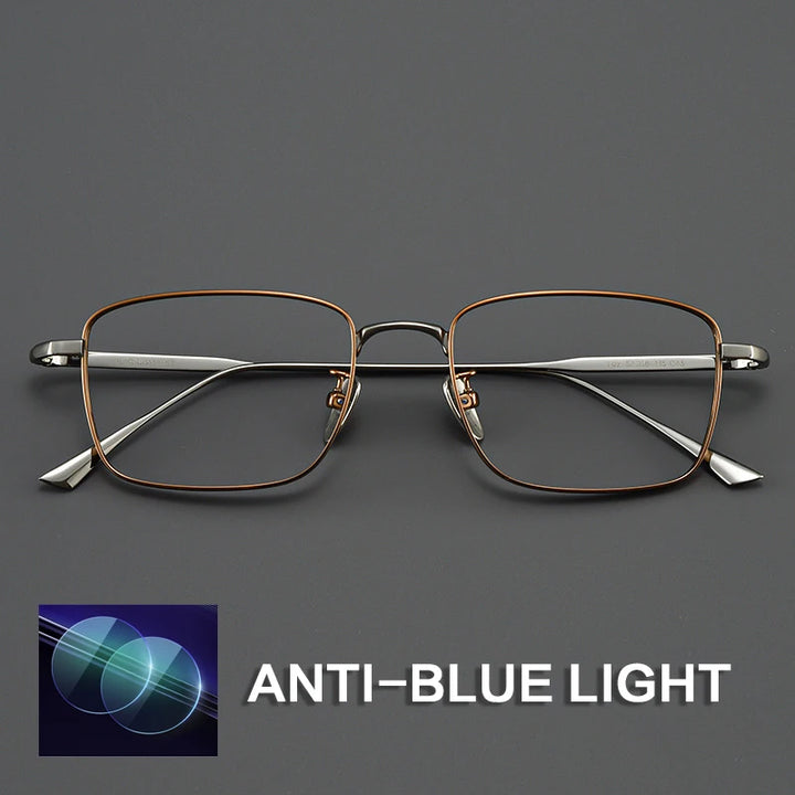 Gatenac Women's Full Rim Polygon Square Titanium Reading Glasses G2138