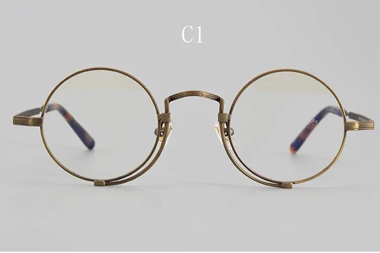 Yujo Unisex Full Rim Round Titanium Eyeglasses 4527 Full Rim Yujo C1 CHINA