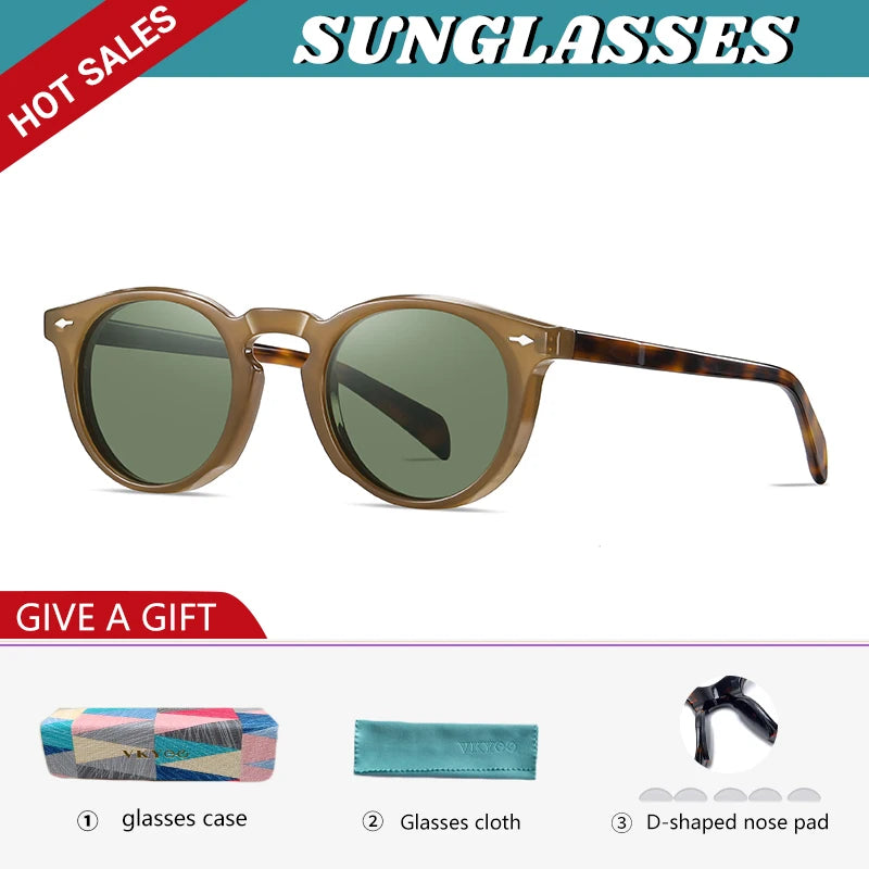 Vicky Unisex Full Rim Round Acetate Myopic Reading Glasses Polarized 31102 Reading Glasses Vicky 0 S31102-sunglasses-C3