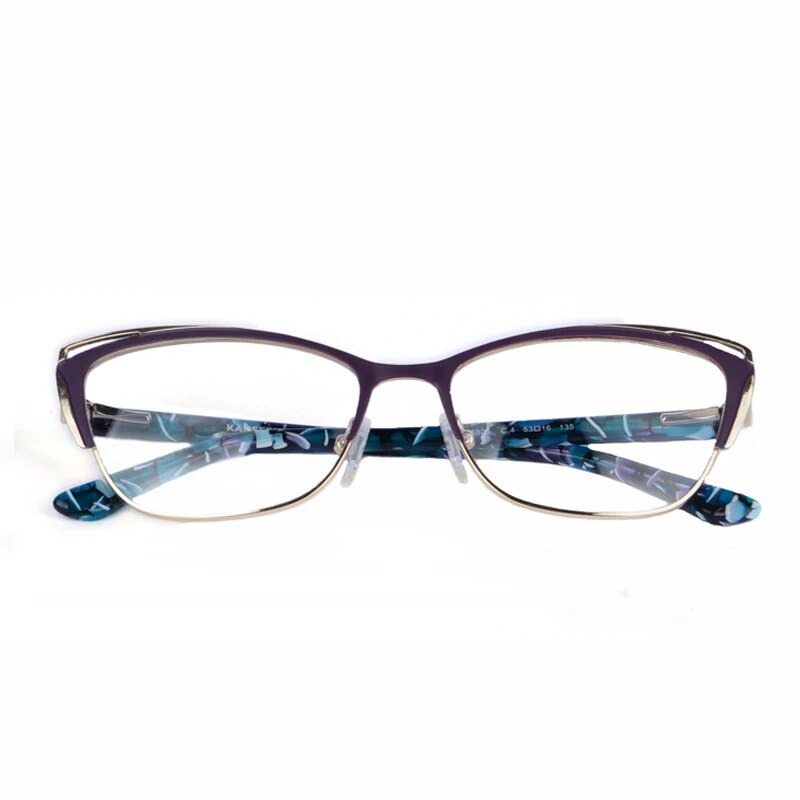 Kansept Women's Full Rim Cat Eye Stainless Steel Acetate Reading Glasses 8805 Reading Glasses Kansept C4