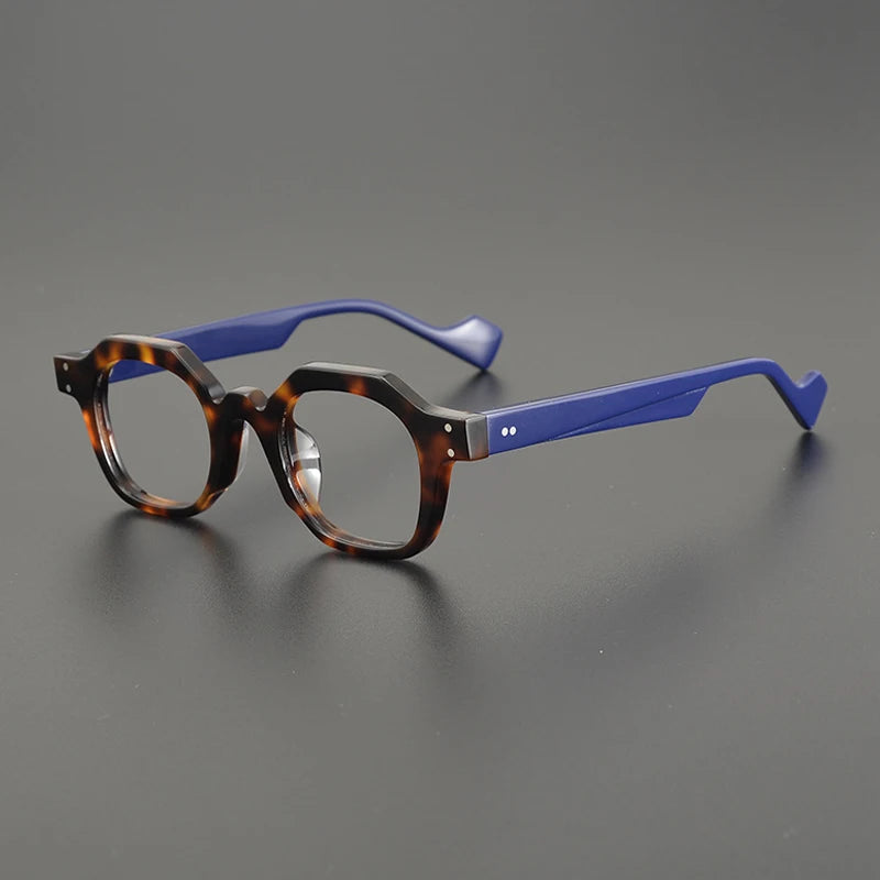 Gatenac Unisex Full Rim Flat Top Square Acetate Eyeglasses Gxyj1162 Full Rim Gatenac Tortoiseshell