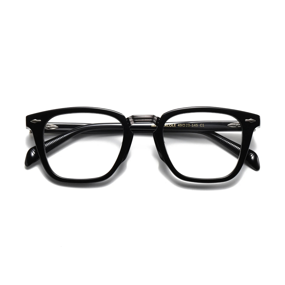 Aror Women's Full Rim Square Thick Acetate Alloy Eyeglasses 19133