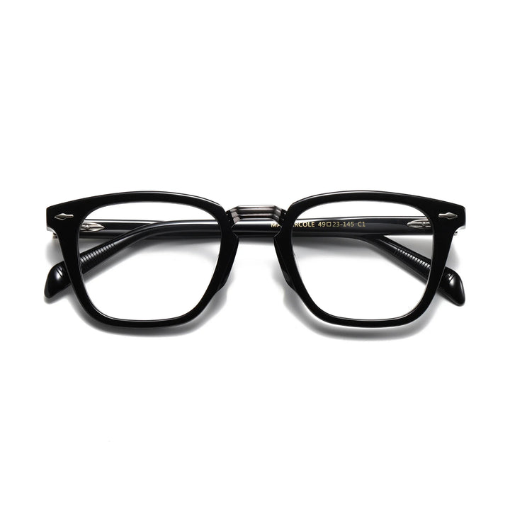 Aror Women's Full Rim Square Thick Acetate Alloy Eyeglasses 19133
