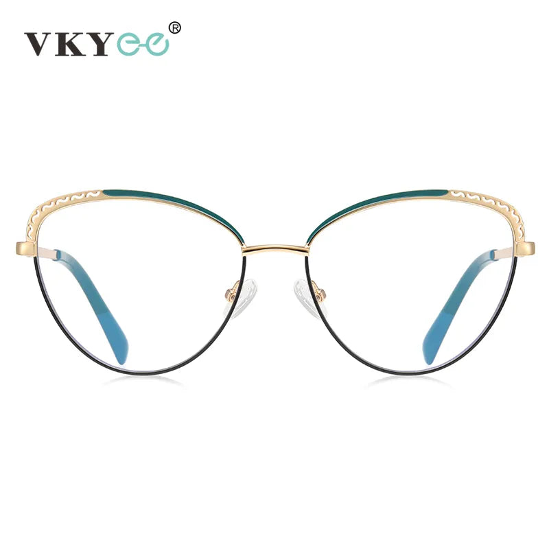 Vicky Unisex Full Rim Tr 90 Stainless Steel Butterfly Reading Glasses 3111 Reading Glasses Vicky