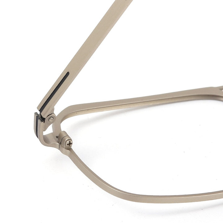 Muzz Unisex Full Rim Big Square Double Bridge  Titanium Eyeglasses 7777 Full Rim Muzz