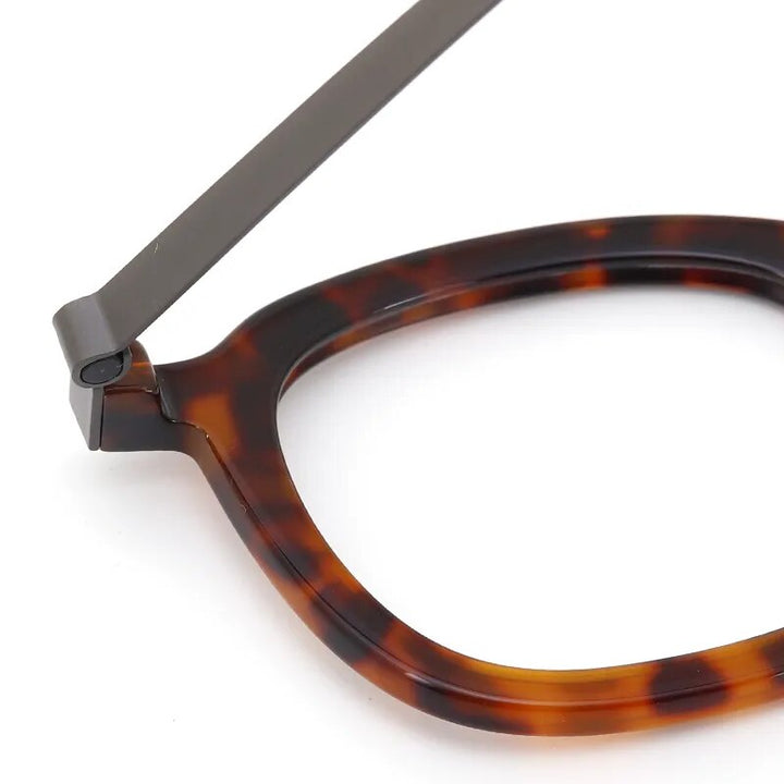 Muzz Unisex Full Rim Square Titanium Acetate Eyeglasses 1050 Full Rim Muzz