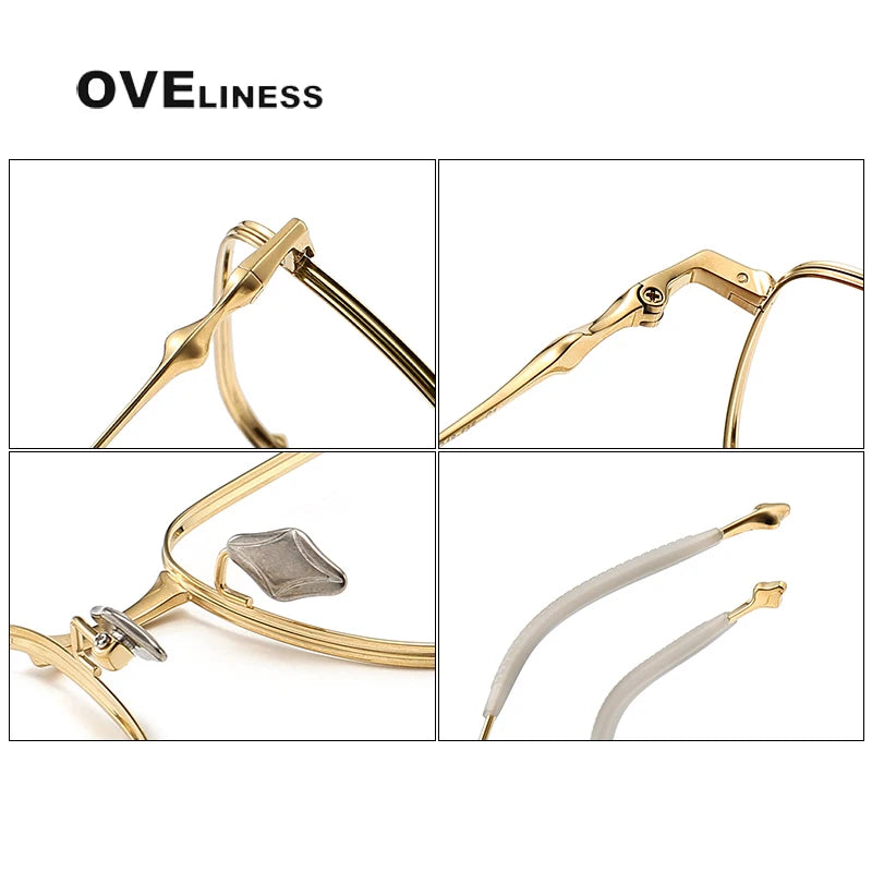 Oveliness Men's Full Rim Square Titanium Eyeglasses 4418 Full Rim Oveliness   
